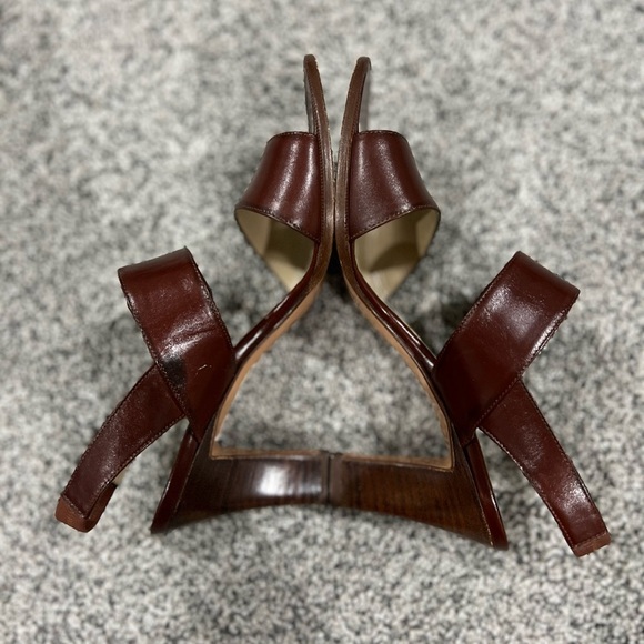 Salvatore Ferragamo Brown Leather Strappy Heel Sandals Italy Made Womens Size 6 - Picture 4 of 11